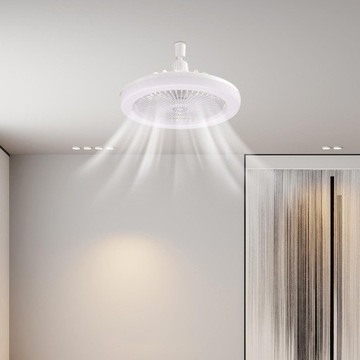 Wentylator sufitowy 3 regulowane biegi Wentylator LED Lampa Wentylator sufitowy z ciepłym światłem