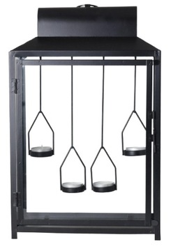 LAMPION LATARNIA METALOWY WISZĄCE 4 ŚWIECZNIKI