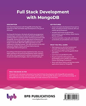Шарма, Ману Полная разработка стека с использованием MongoDB: охватывает бэкэнд, фронтенд,