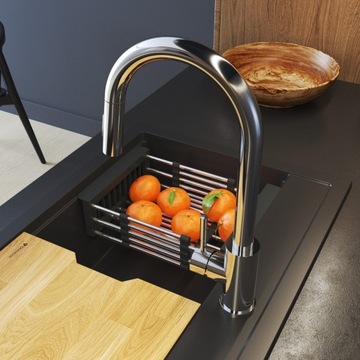 КУХОННЫЙ Смеситель, ВЫДВИЖНОЙ ИЗЛИК, ХРОМ, СТАЛЬНОЙ КУХОННЫЙ Смеситель, LOSETO