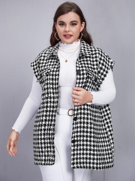 IC97112 *SHEIN TWEEDOWA KAMIZELKA W PEPITKĘ 4XL