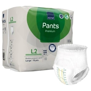 MAJTKI CHŁONNE wciągane CHŁONNE WYGODNE ABENA PANTS L2 nie spadają 15 szt
