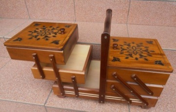 XXL РЕЗЬБОТНО-РЕЗЬБОВЫЙ СТАНОК, дерево, ИНКРУСЦИЯ - портновский ящик