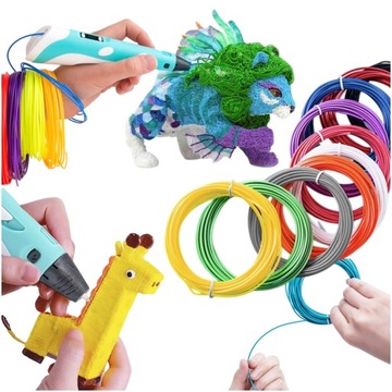 FILAMENT WKŁAD DO DŁUGOPISU MAGICZNEGO DRUKARKI 3D PLA 100m METRÓW MIX 1.75