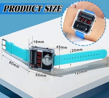 Электронные наручные часы со светодиодным дисплеем для пайки.