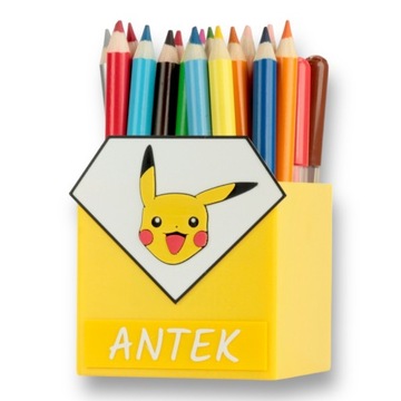 KAJAWIS Organizer na biurko Przybornik na kredki z IMIENIEM prezent POKEMON