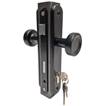 Замок для ворот, комплект СТАНДАРТ, вставка-ручка-кнопка