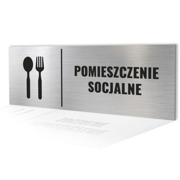 POMIESZCZENIE SOCJALNE TABLICZKA POMIESZCZENIE SOJCALNE ALUMINIOWA 20x7,5