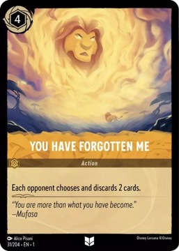 Disney Lorcana 1TFC #031 Uncommon You Have Forgotten Me