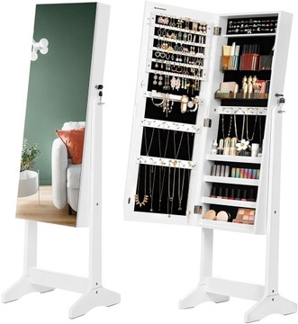 LUSTRO STOJĄCE SZAFKA NA BIŻUTERIĘ I KOSMETYKI