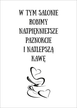 Plakat wystrój Salon kosmetyczny 70x50 K19