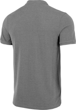 РУБАШКА ПОЛО 4F СЕРАЯ ПОЛОВИНА 100% ХЛОПКА TSM008B размер XXXL