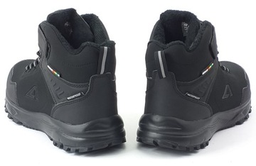 СНЕЖНЫЕ БОТИНКИ AMERICAN CLUB ЗИМНИЕ ТЕПЛЫЕ ТРАПЕРЫ ИЗ ФЛИСА ЧЕРНЫЕ ТРЕККИНГОВЫЕ БОТИНКИ НА ВЕЛКРО 37