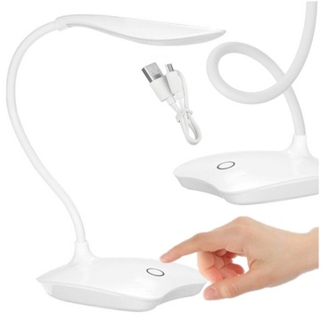 LAMPKA BIURKOWA SZKOLNA NA BIURKO 14 LED USB NA DOTYK DOTYKOWA
