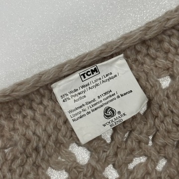 TCM Szal Fredzle Ażurowy Wzór 55% Wełna