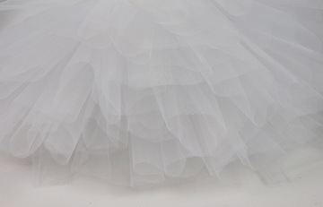 SPÓDNICZKA TIULOWA TIUL SPÓDNICA TUTU 50cm BIAŁA