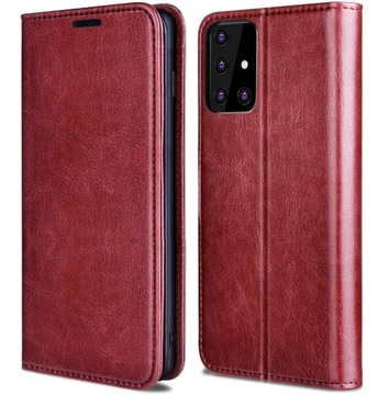 МАГНИТНЫЙ КОЖАНЫЙ ЧЕХОЛ ДЛЯ SAMSUNG A71 + СТЕКЛО