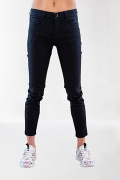 DESIGUAL CZARNE SPODNIE SKINNY HAFT (24)