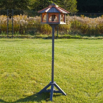 Кормушка для птиц для сада антрацит тик KW50