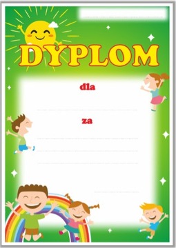 Dyplom: Uniwersalny (wzór 10) DZIECI format A4