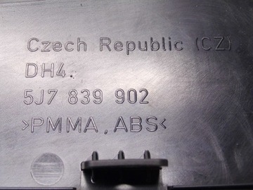 LIŠTA DVEŘE 5J7839902 SKODA ROOMSTER 5J7 PRAVÁ ZADNÍ ORIGINÁLNÍ