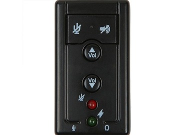 ЗВУКОВАЯ КАРТА USB 7.1 ГНЕЗДО ДЛЯ МИКРОФОНА НАУШНИКИ