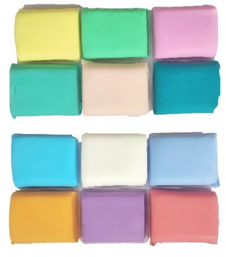 Глина для лепки ASTRA PASTEL 12 цветов.