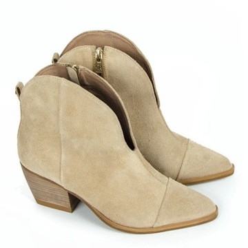 CARINII B9063 БОТИНКИ С ВЫСОКИМ ГОЛОВОМ, ЗАМШЕВАЯ КОЖА, БЕЖЕВЫЙ 39