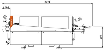 CASADEI FLEXA 23 кромкооблицовочный станок | SCM GROUP | резак для предварительной обработки + углы + скребки + полировщик