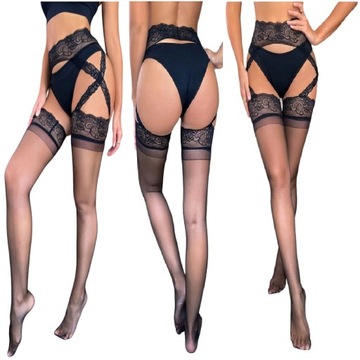  DOIAESKV Plus Size Women Fishnet Tights Suspender