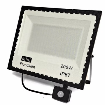 Halogen 200w LED Z CZUJNIKIEM ruchu Naświetlacz Lampa Czujnik Ruchu