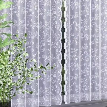 Firanka żakardowa metrażowa Indigo biały 140cm