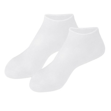 МЯГКИЕ СИЛИКОНОВЫЕ НОСКИ ДЛЯ СУХОЙ КОЖИ ЗАЩИТЫ ДЛЯ ГРУБОГО УХОДА ЗА НОГАМИ ДЛЯ МУЖЧИН, БЕЛЫЕ XL