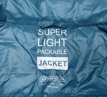ATMOSPHERE Super Light Packable Jacket pikowana kurtka damska rozmiar S
