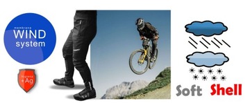 Ветрозащитные велосипедные брюки из техно с мягкими мембранными карманами r.M