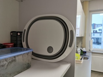 СКЛАДНАЯ ЧАША СО СЛИВНОЙ ПРОБКОЙ, СИЛИКОНОВЫЙ СИЛИКОНОВЫЙ ДЛЯ РАКОВИНЫ, ПОДДОН С РУЧКАМИ