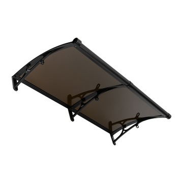 Арочные козырьки, дождевик на входные двери 120*60см черный