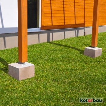 2x PODSTAWA SŁUPA REGULOWANA 110x110x250 mm KOTWA WSPORNIK PRĘT M24 STOPKA