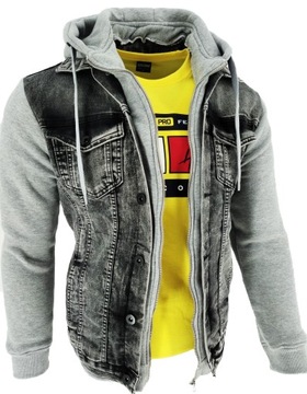 СВИТШОТ МУЖСКИЙ, ДЖИНСОВАЯ КУРТКА ТУРЕЦКАЯ, СЕРЫЙ M