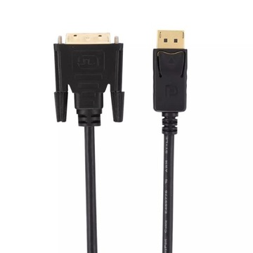 КАБЕЛЬ-ПРЕОБРАЗОВАТЕЛЬ DISPLAYPORT DP – DVI FULLHD, 1,8 М