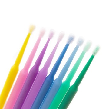 Безворсовые аппликаторы для наращивания ресниц MICROBRUSH, 100 шт, синие