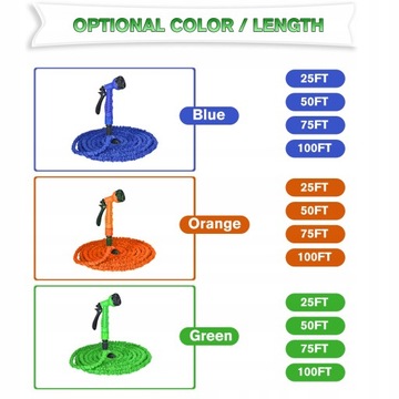 Садовые шланги для наружного применения, 100 футов с возможностью расширения