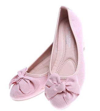 Różowe balerinki baleriny lekkie wsuwane buty damskie z kokardką 13467 37