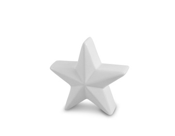 Gwiazdka dekoracyjna ceramiczna 7,5cm BIAŁA