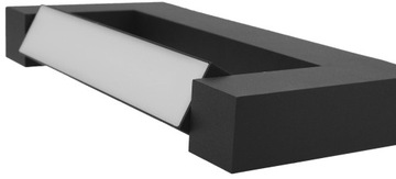 Светодиодный настенный светильник для ванной комнаты над зеркалом, черный, регулируемый, 60 см IdeaLED