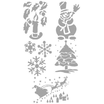 Шаблоны искусственного снега 5 новогодних узоров