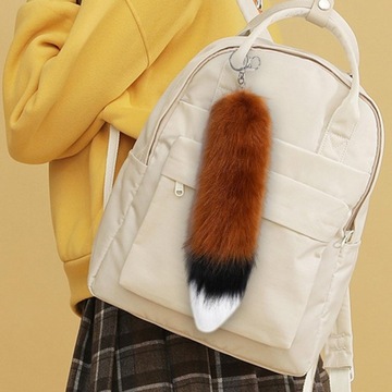 Брелок в виде хвоста Автомобильные брелки Милый хвост из искусственного меха Металл Коричневый