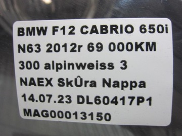 BMW 6 F12 F06 650 SVĚTLO LEVÝ PŘEDNÍ XENON 7222093
