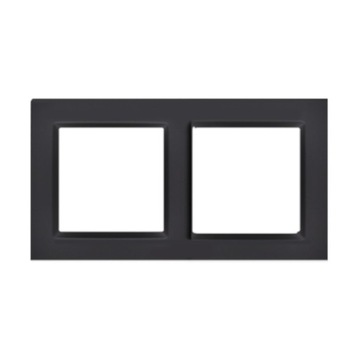 Simon 10 ДВОЙНАЯ РАМА МАТОВЫЙ ЧЕРНЫЙ CR2/49