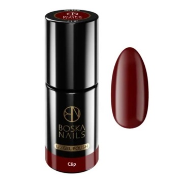 Boska Nails Lakier Hybrydowy Nr 378 Clip Ciemno Czerwony BEZ TPO